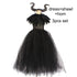Black Devil Tutu Costume Gothic Halloween Girls Fancy Tutu Dress with Feather Gown Dress